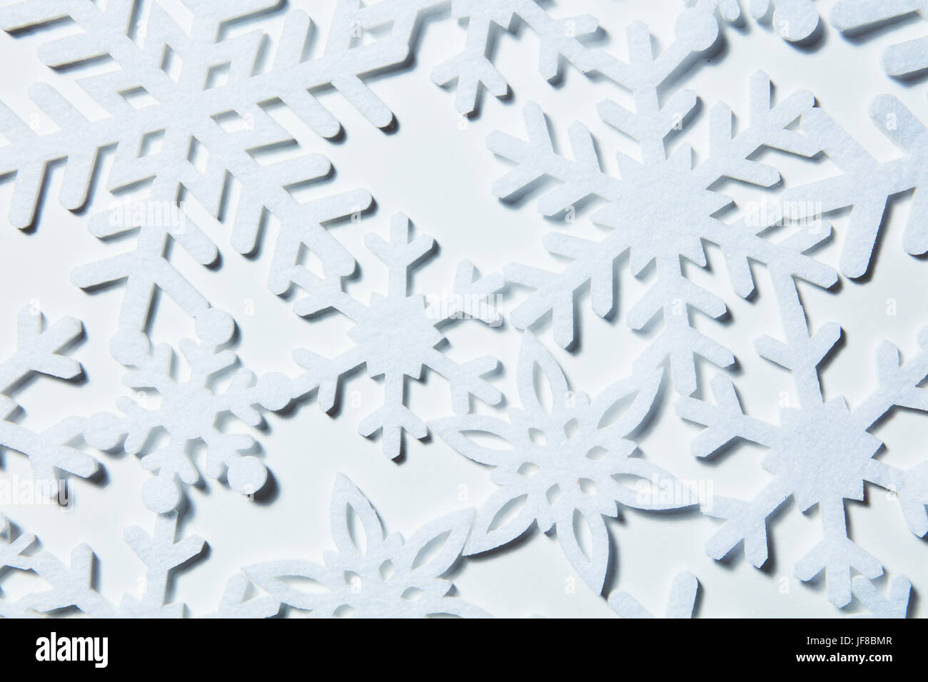 Snowflakes on a white background Stock Photo - Alamy