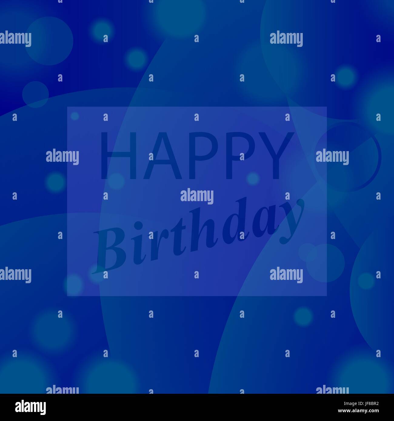 Happy Birthday Text on Blue Blurred Background Stock Vector Image & Art