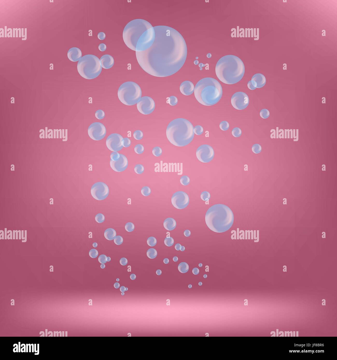 Blue Soap Bubbles Isolated on Pink Background Stock Vector Image & Art ...