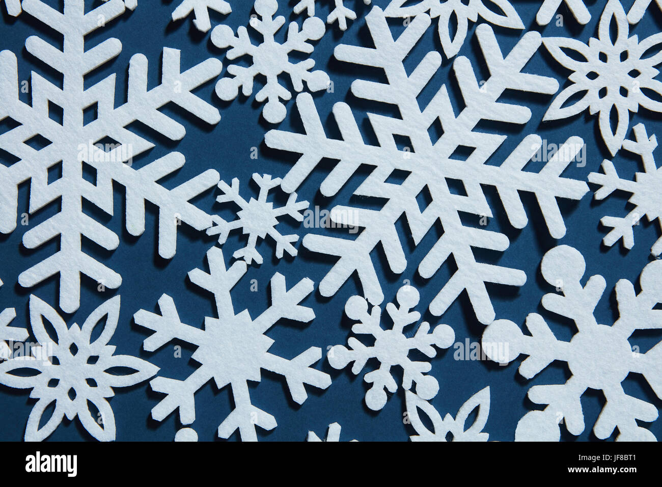 Blue Christmas background with snowflakes Stock Photo - Alamy