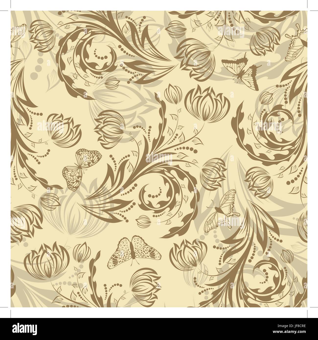 Seamless vector floral pattern Stock Vector Image & Art - Alamy