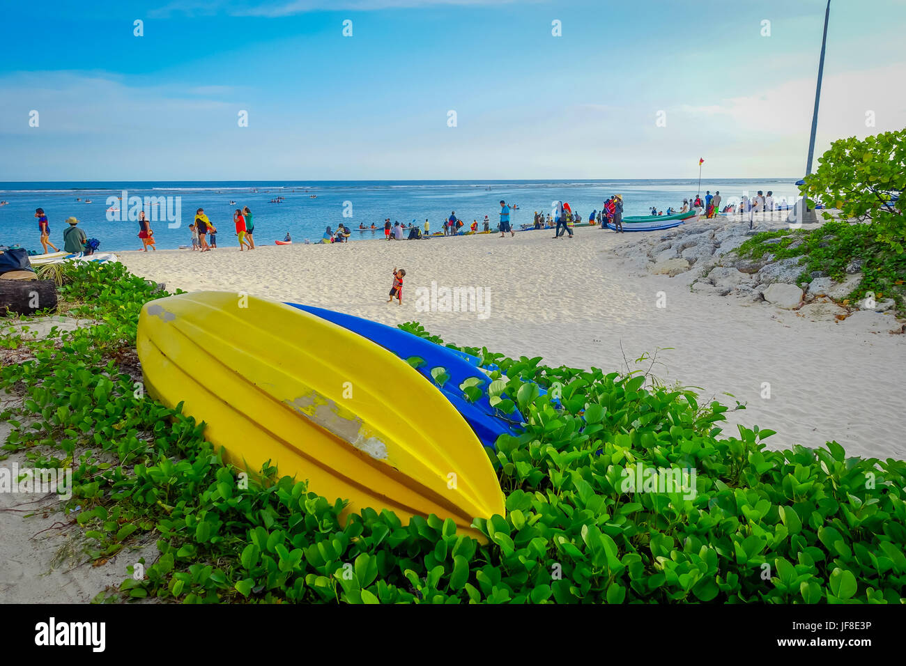 BALI, INDONESIA - MARCH 11, 2017: Beautiful sunny day with two boats ...