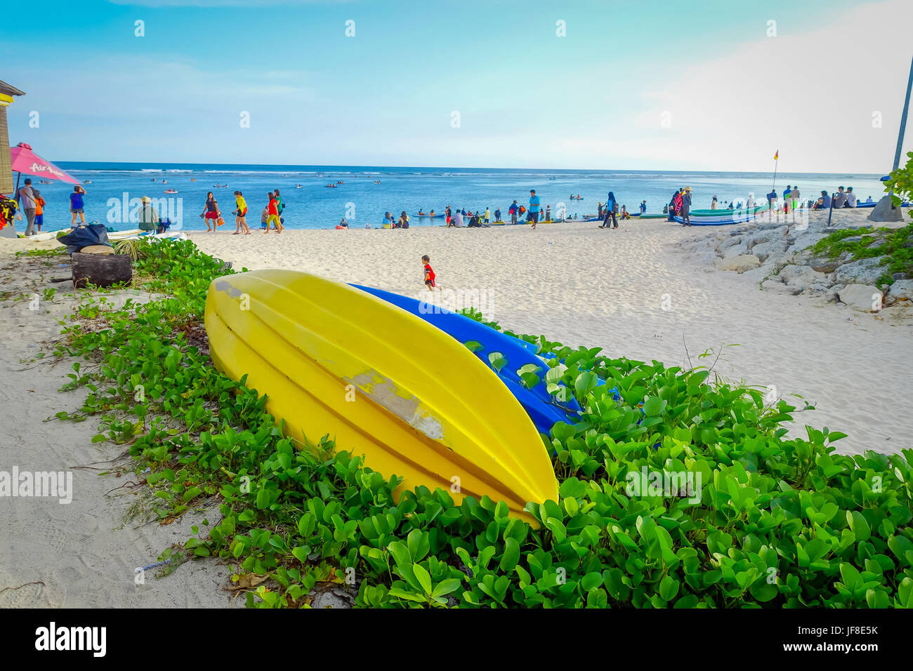 BALI, INDONESIA - MARCH 11, 2017: Beautiful sunny day with two boats ...