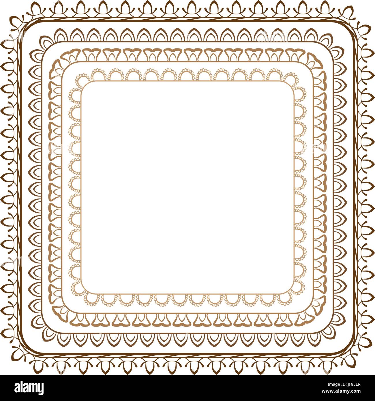 Vector set of seamless brown frames Stock Vector Image & Art - Alamy