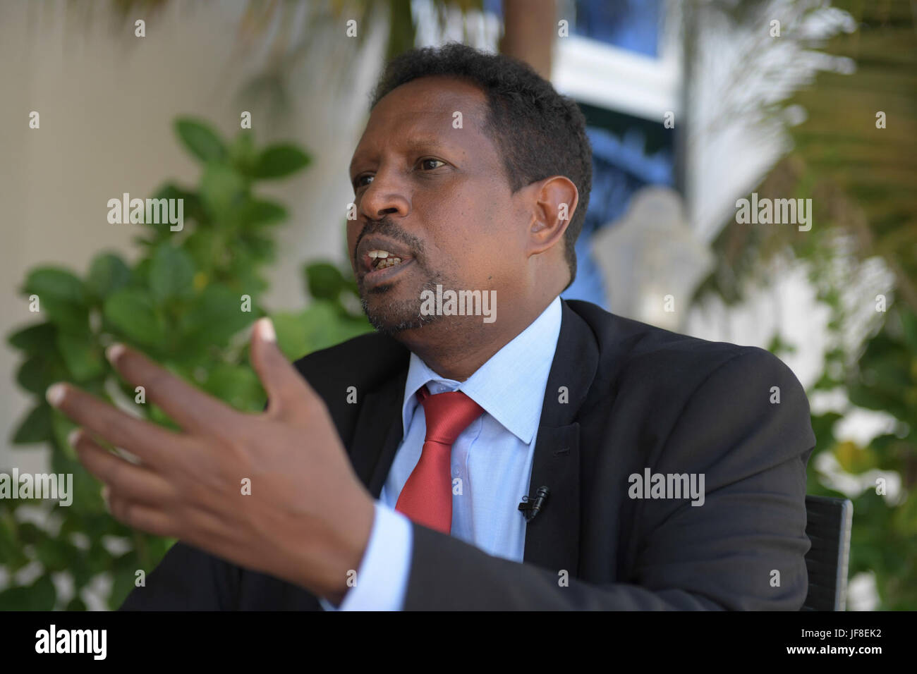 Abdirahman Omar Osman, the Minister of Information of Somalia, speaks ...