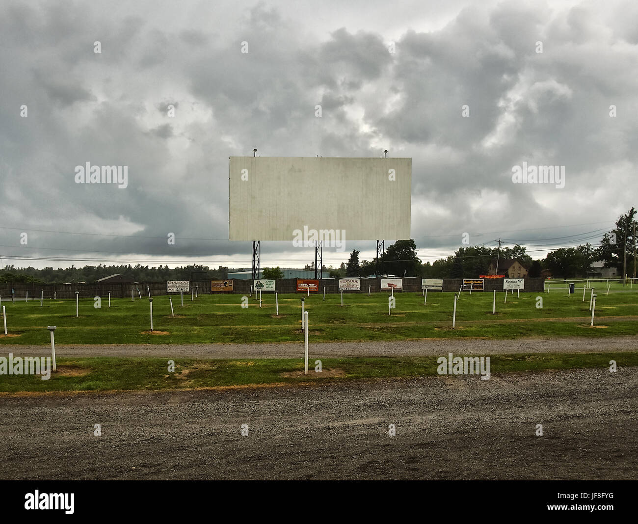 Alexandria Bay, New York, USA. June 27, 2017. The Bay Drive -In , a drive-in movie theater located in Alexandria Bay, New York on the Thousand Islands Stock Photo