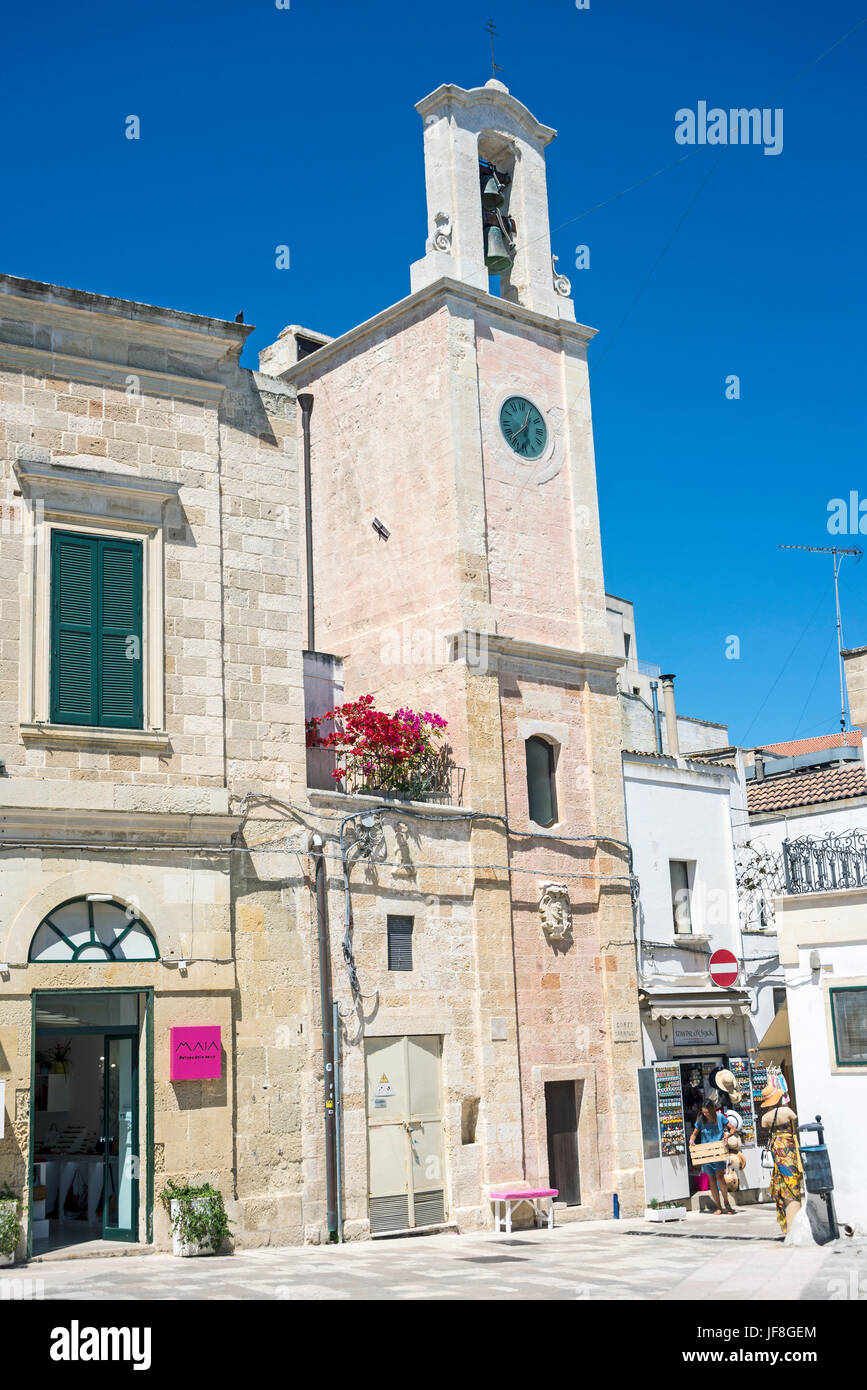 Piazza del Populo in the narrow streets of Otranto, Puglia, Italy Stock Photo
