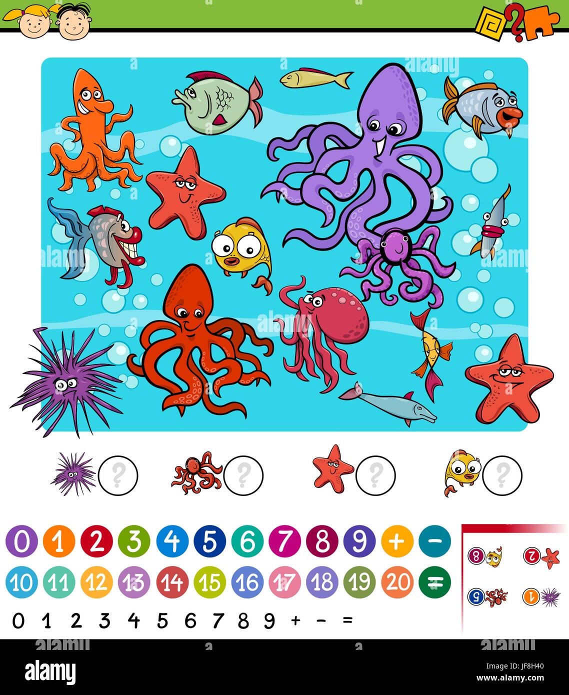 educational math game cartoon Stock Vector Image & Art - Alamy