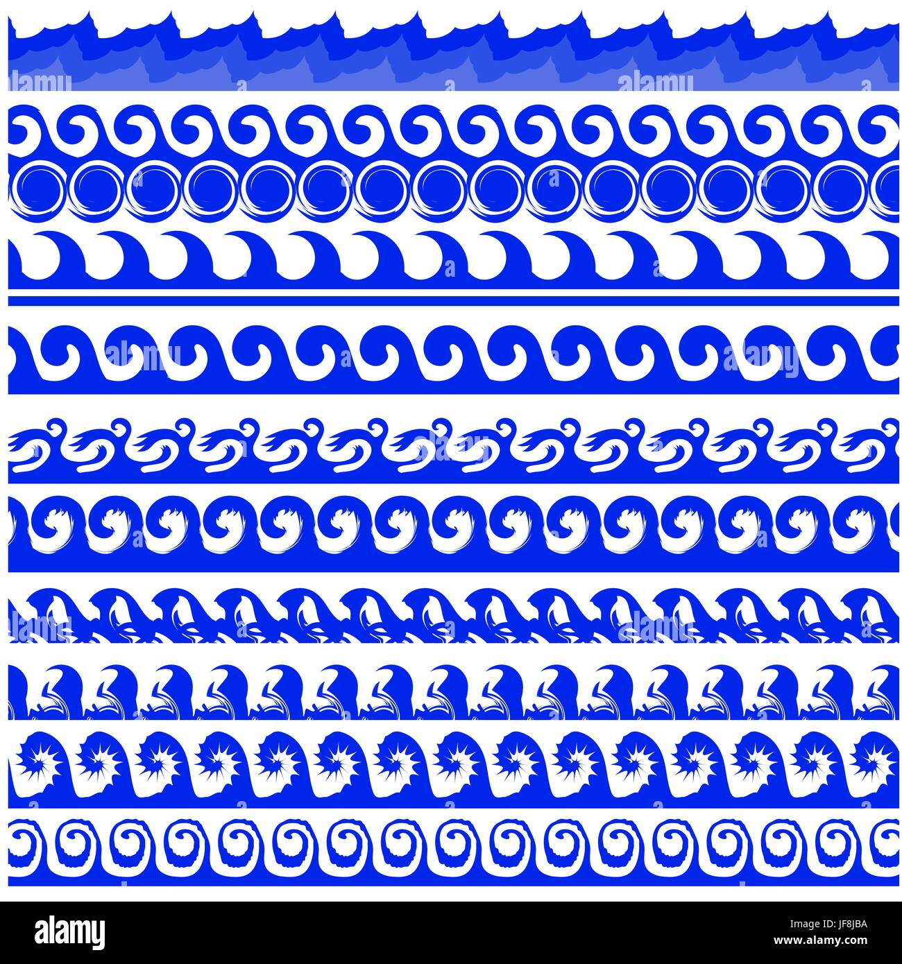 Sea Waves Set Isolated on White Background Stock Vector Image & Art - Alamy