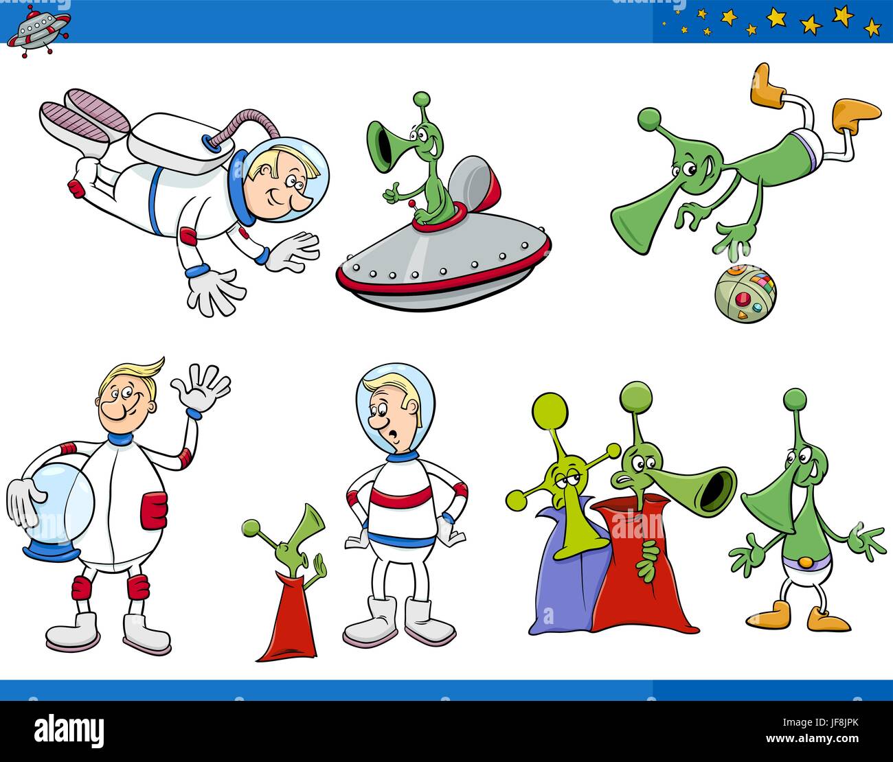 alien cartoon characters set Stock Vector Image & Art - Alamy
