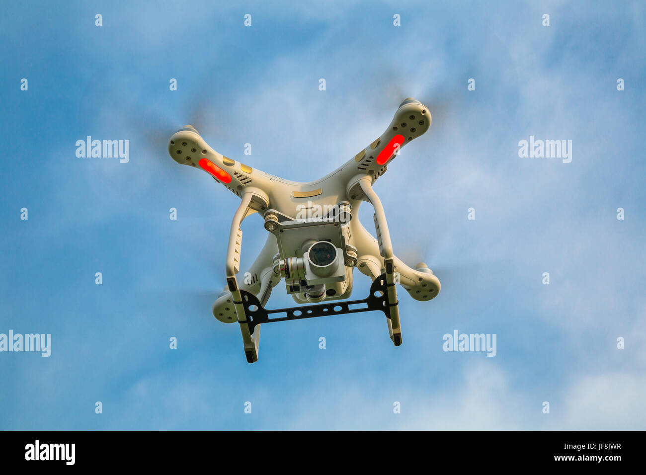 digital, unmanned quadrocopter Stock Photo