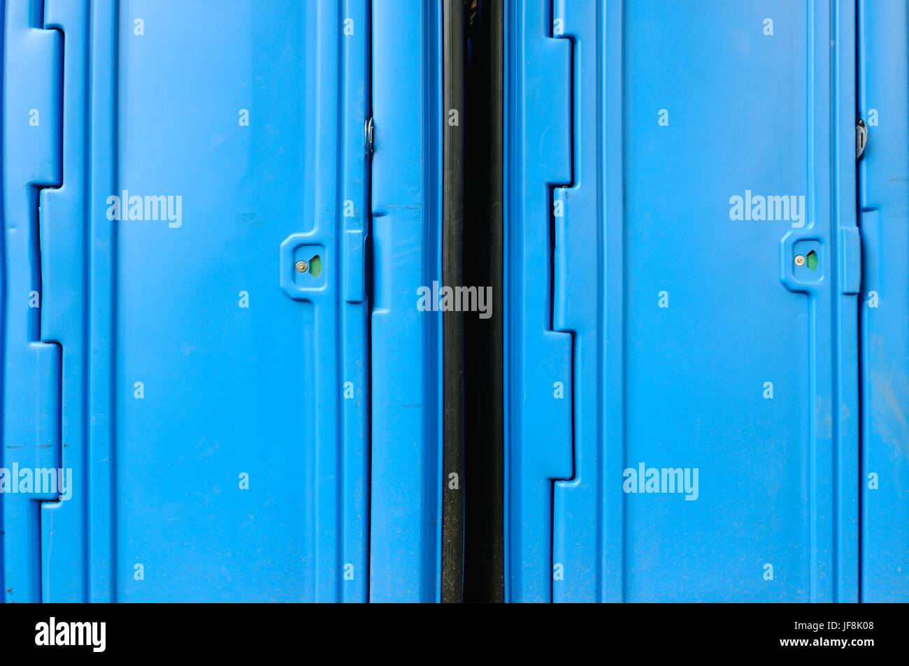 Plastic WC next to each other Stock Photo