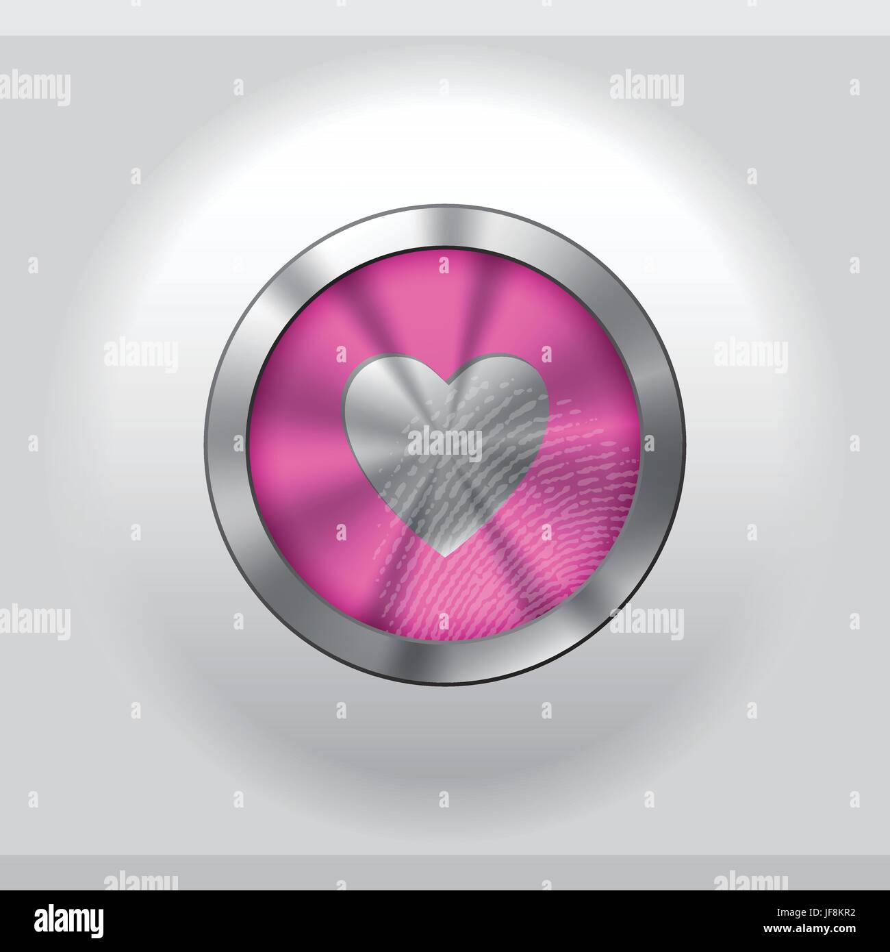 Love button with fingerprint Stock Vector Image & Art - Alamy