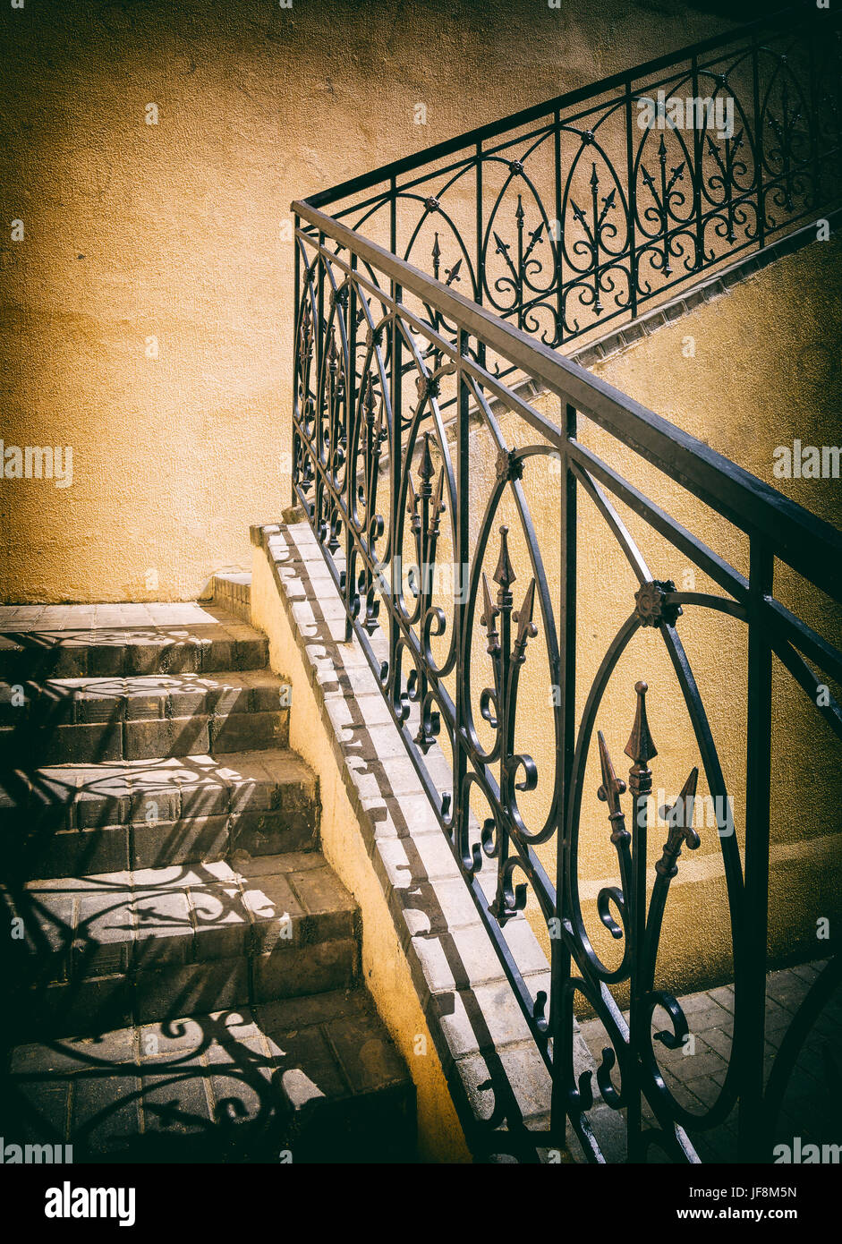 old staircase outdoors Stock Photo