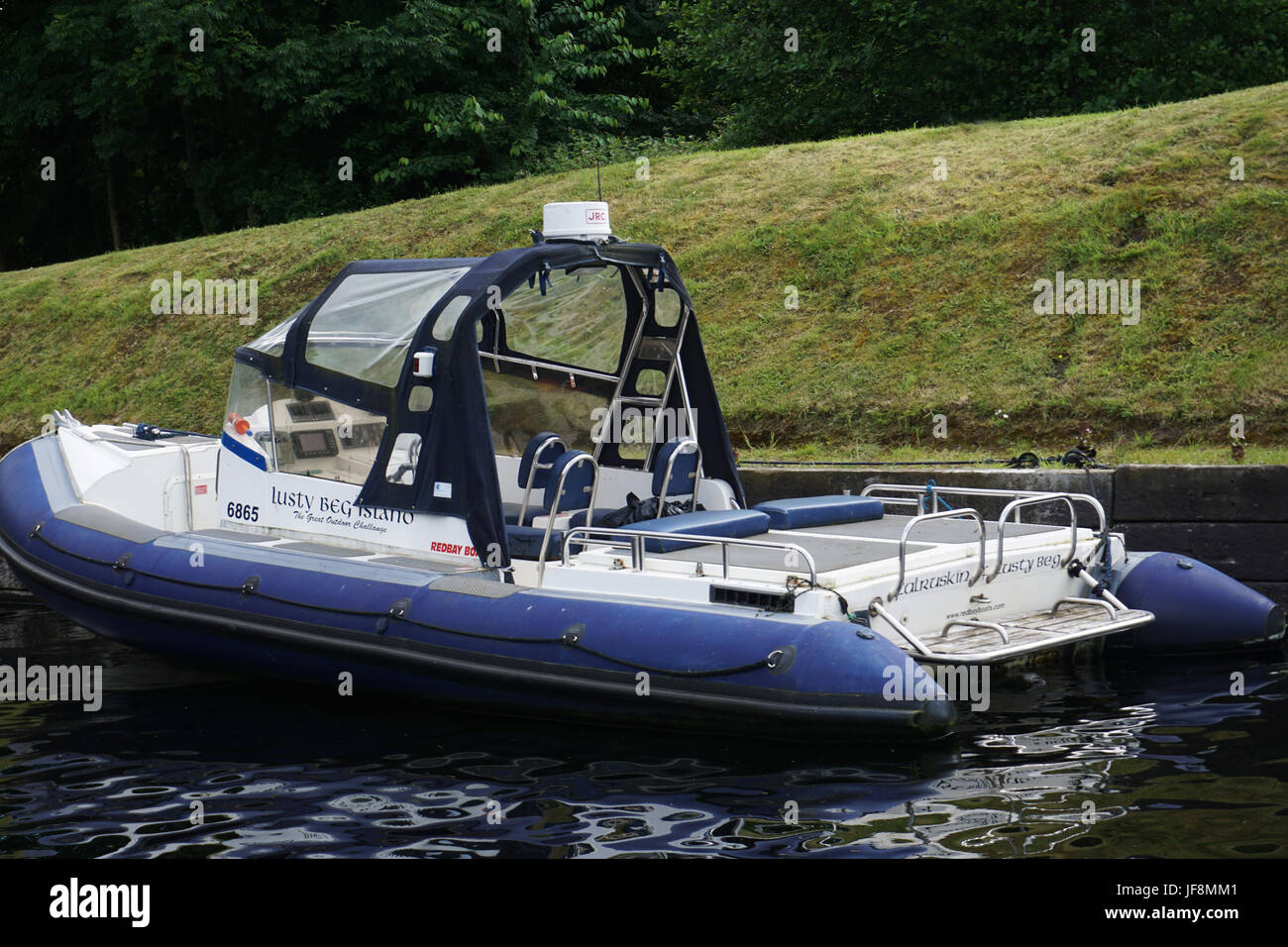 Lusty Beg Boa Island Lough Erne County Fermanagh Northern Ireland Dingy Boat Stock Photo