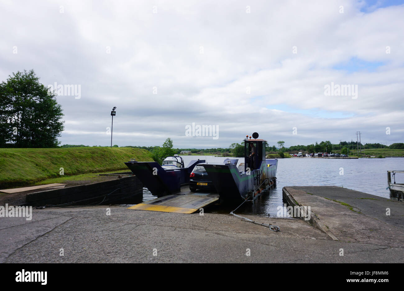 Lusty Beg Boa Island Lough Erne County Fermanagh Northern Ireland Car Carrier and Passenger Ferry Stock Photo