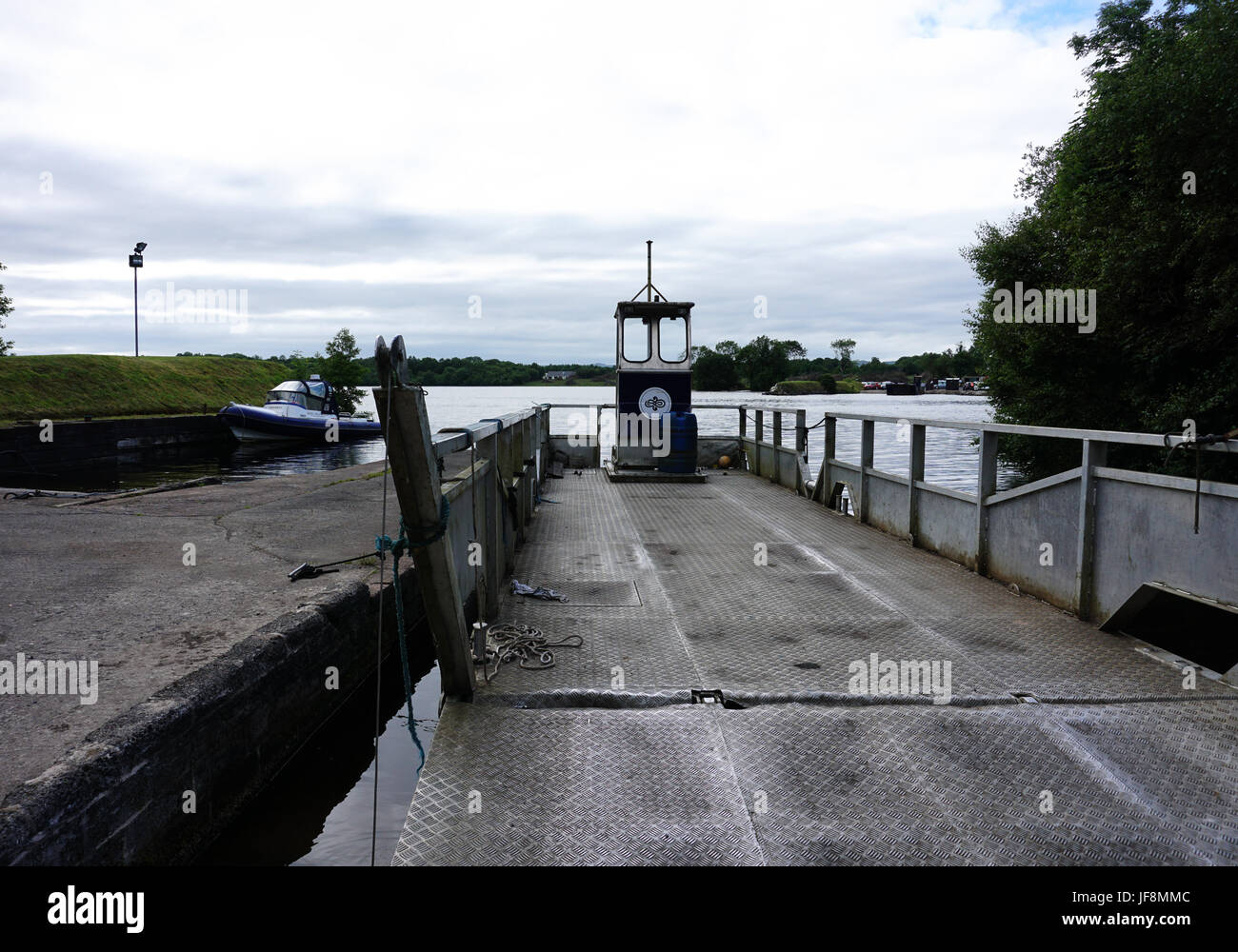 Lusty Beg Boa Island Lough Erne County Fermanagh Northern Ireland Car Carrier and Passenger ferry Stock Photo