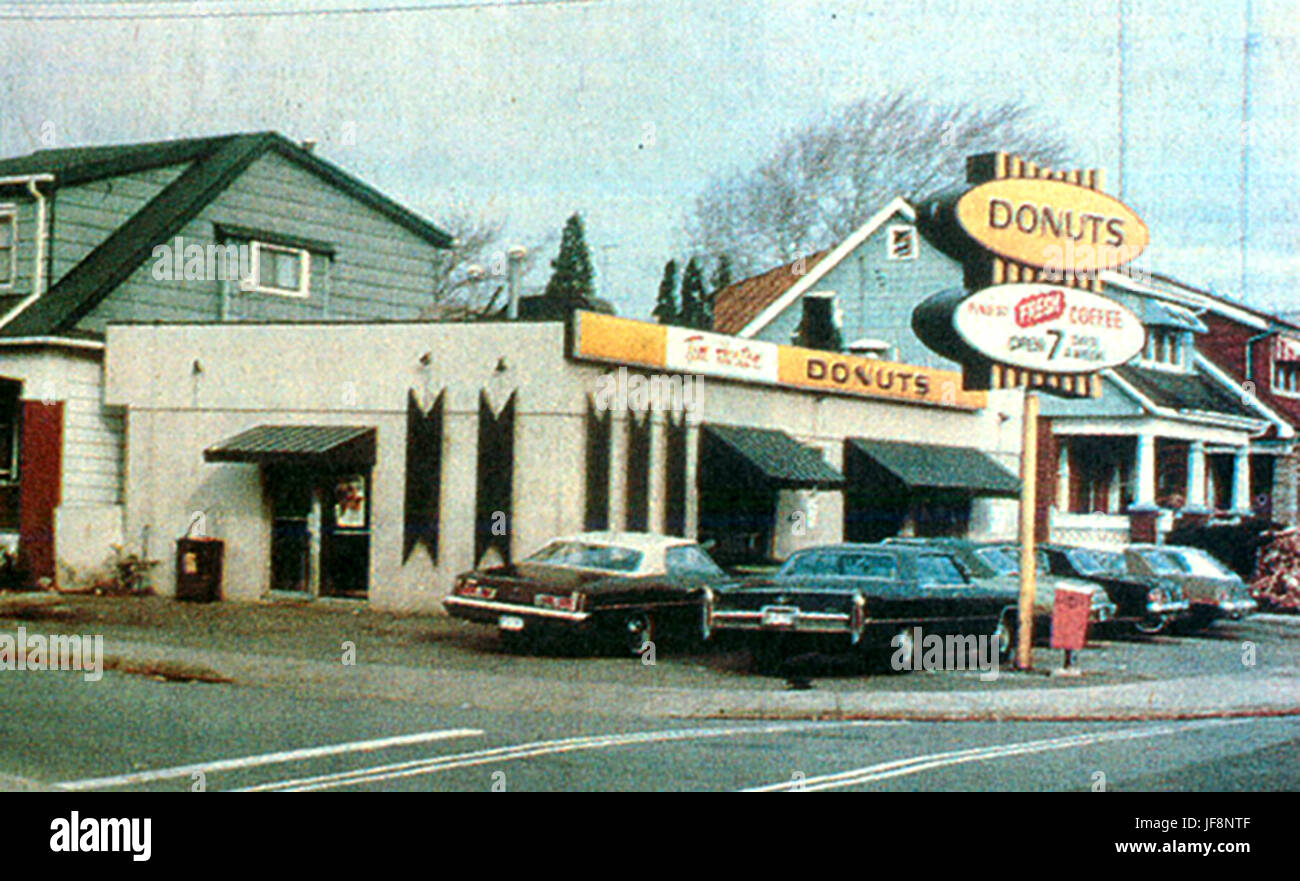 The original Tim Horton's in Hamilton, Canada, known for its iconic ...