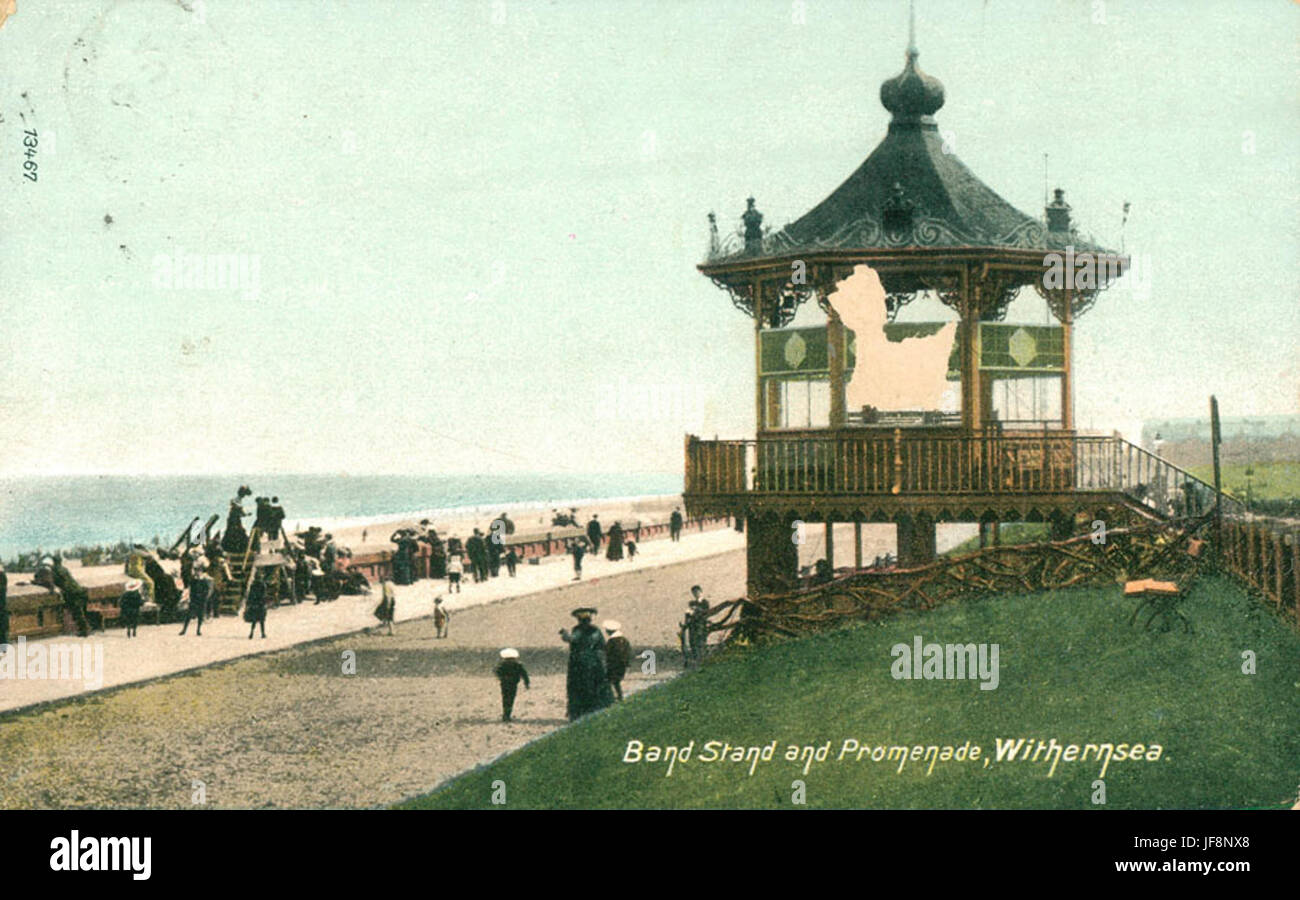The Bandstand & Promenade at Withernsea 1906 (archive ref PO11593