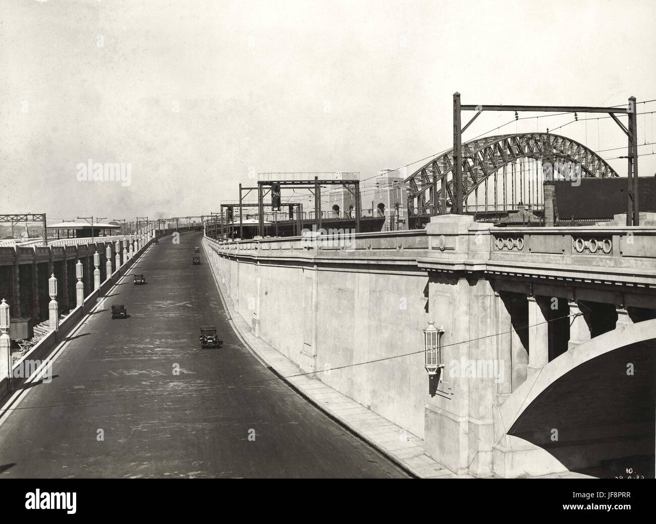 A historical image of the North Approach Roadway of the Sydney Harbour ...