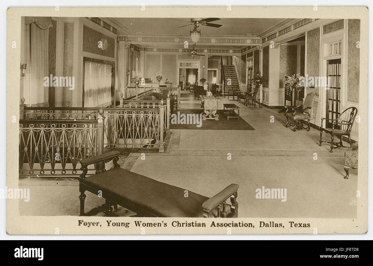Foyer, Young Women's Christian Association, Dallas, Texas 33576841481 o Stock Photo