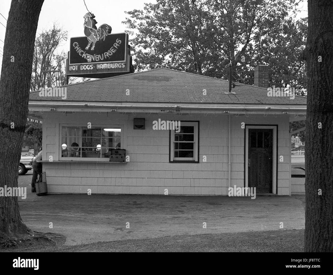 Chicken burger Black and White Stock Photos & Images Alamy