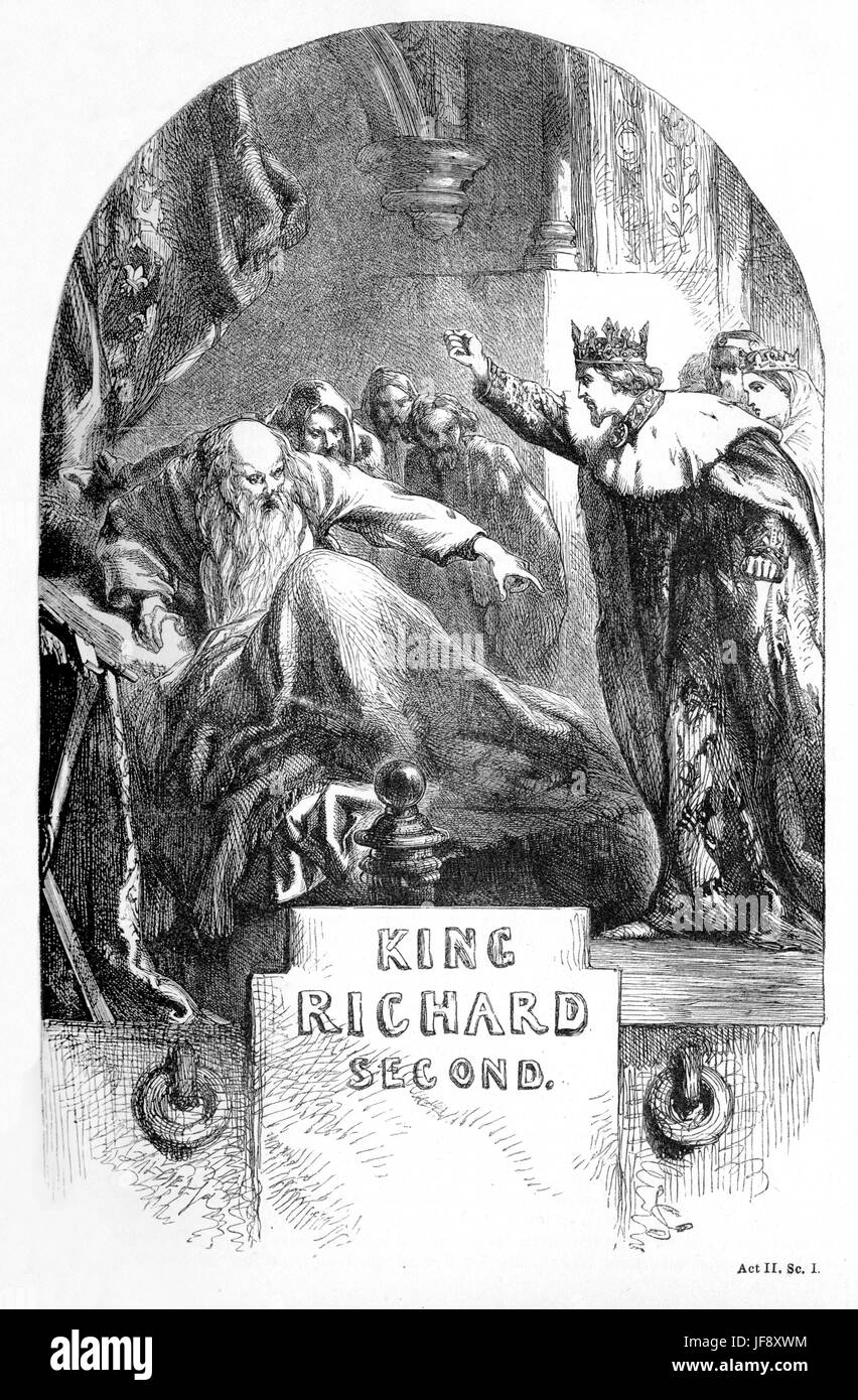 King Richard the Second, play William Shakespeare (1564 1616). Title page illustration by John