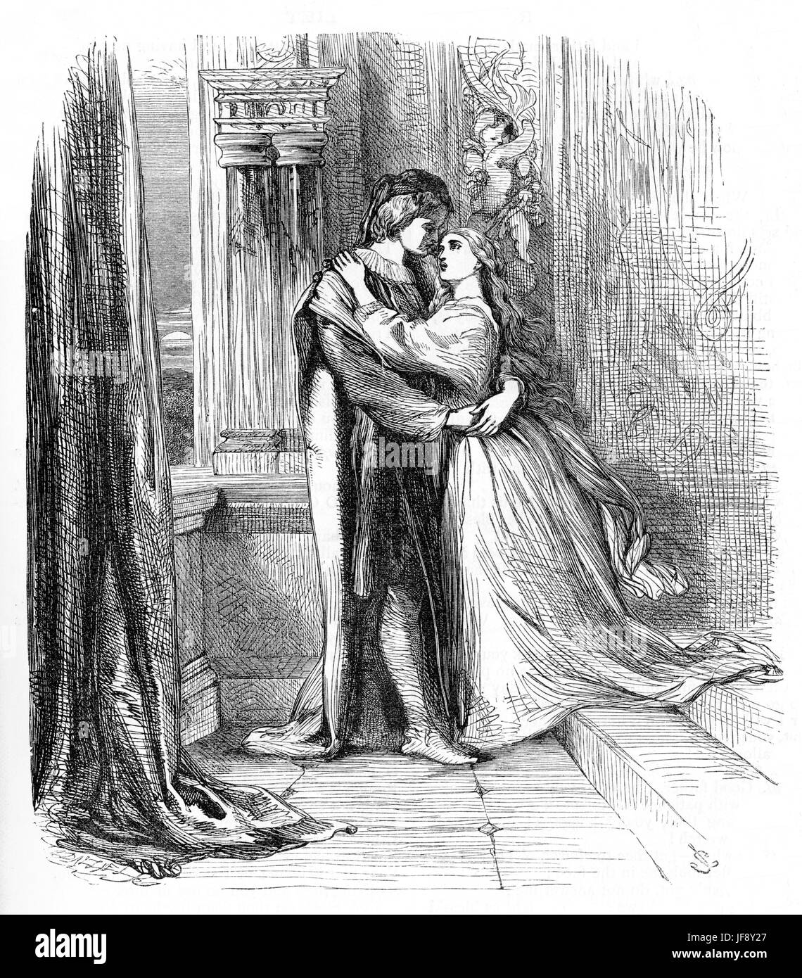 Romeo Juliet William Shakespeare Scene High Resolution Stock