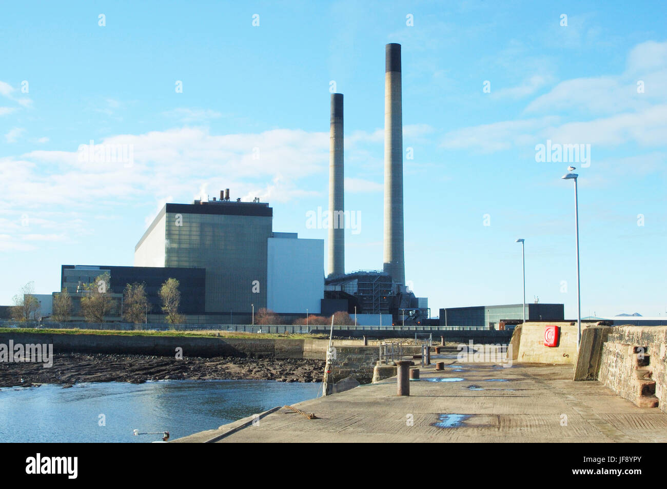 Cockenzie harbour and power station Stock Photo - Alamy