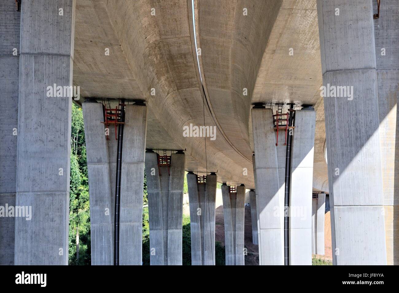 new transport infrastructure with new bridge Stock Photo
