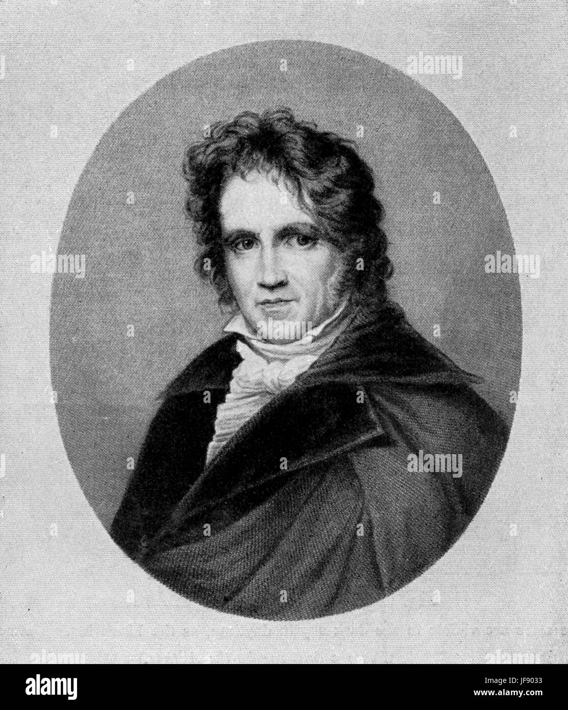 Friedrich Wilhelm Bessel.  German astronomer, mathematician, physicist and geodesist. He was the first astronomer who determined reliable values for the distance from the sun to another star by the method of parallax. FWB:  22 July 1784 – 17 March 1846 Stock Photo