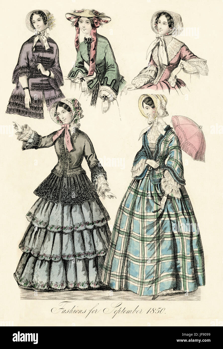 Fashion plate 1850s hi res stock photography and images Alamy