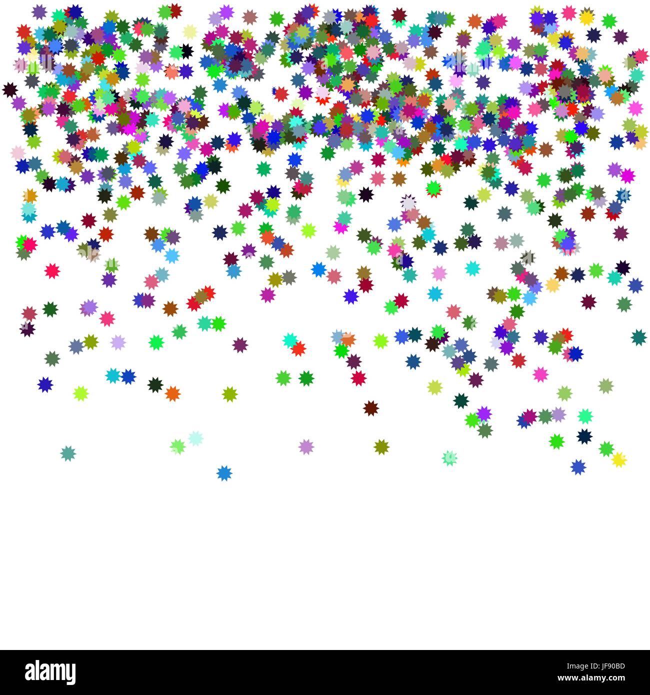 Falling Colorful Confetti isolated on White Background Stock Vector ...