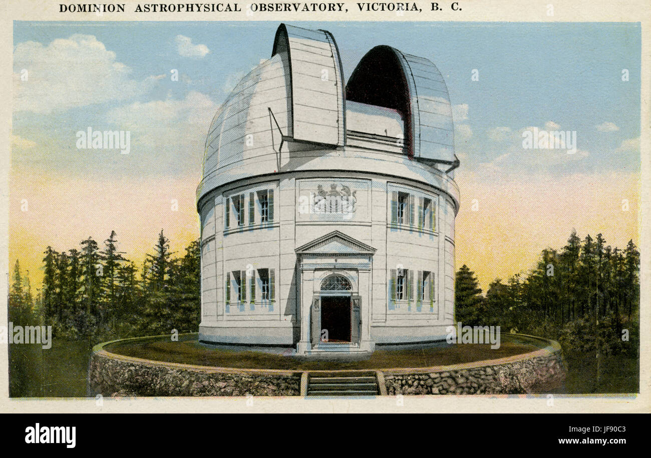 Dominion Astrophysical Observatory, located on Observatory Hill,  Victoria, Vancouver, Canada. Building completed in 1918. Stock Photo
