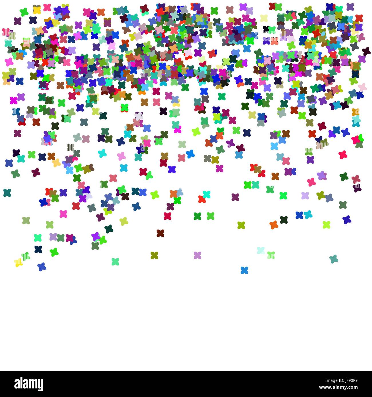 Falling Colorful Confetti Isolated on White Background Stock Vector ...