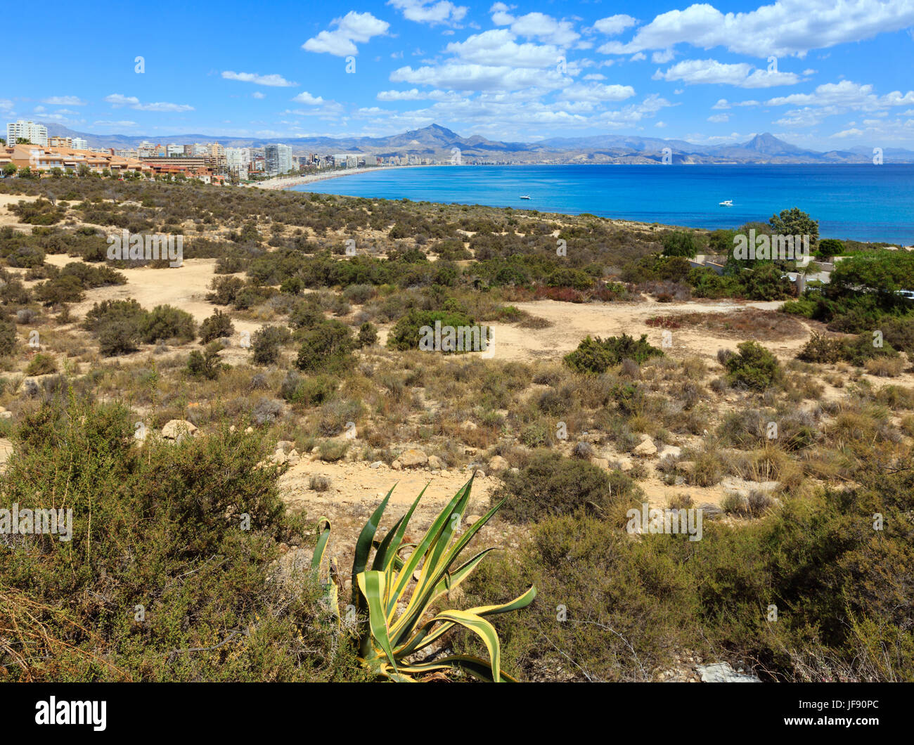 Benidorm city coast view (Spain). Stock Photo