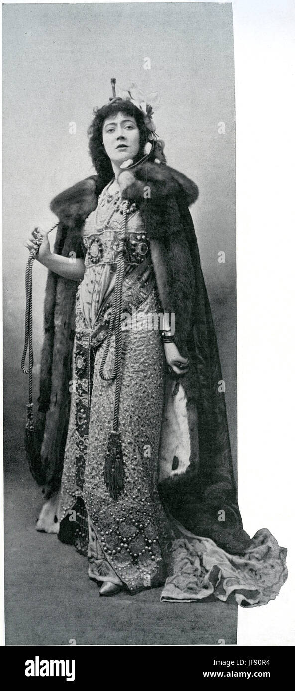 Jane Hading as Joséphine in Plus que reine, play by Emile Bergerat. Production at the Théâtre de la Porte - Saint - Martin, 1899.  French actress, 25 November 1859 - 1933. Stock Photo
