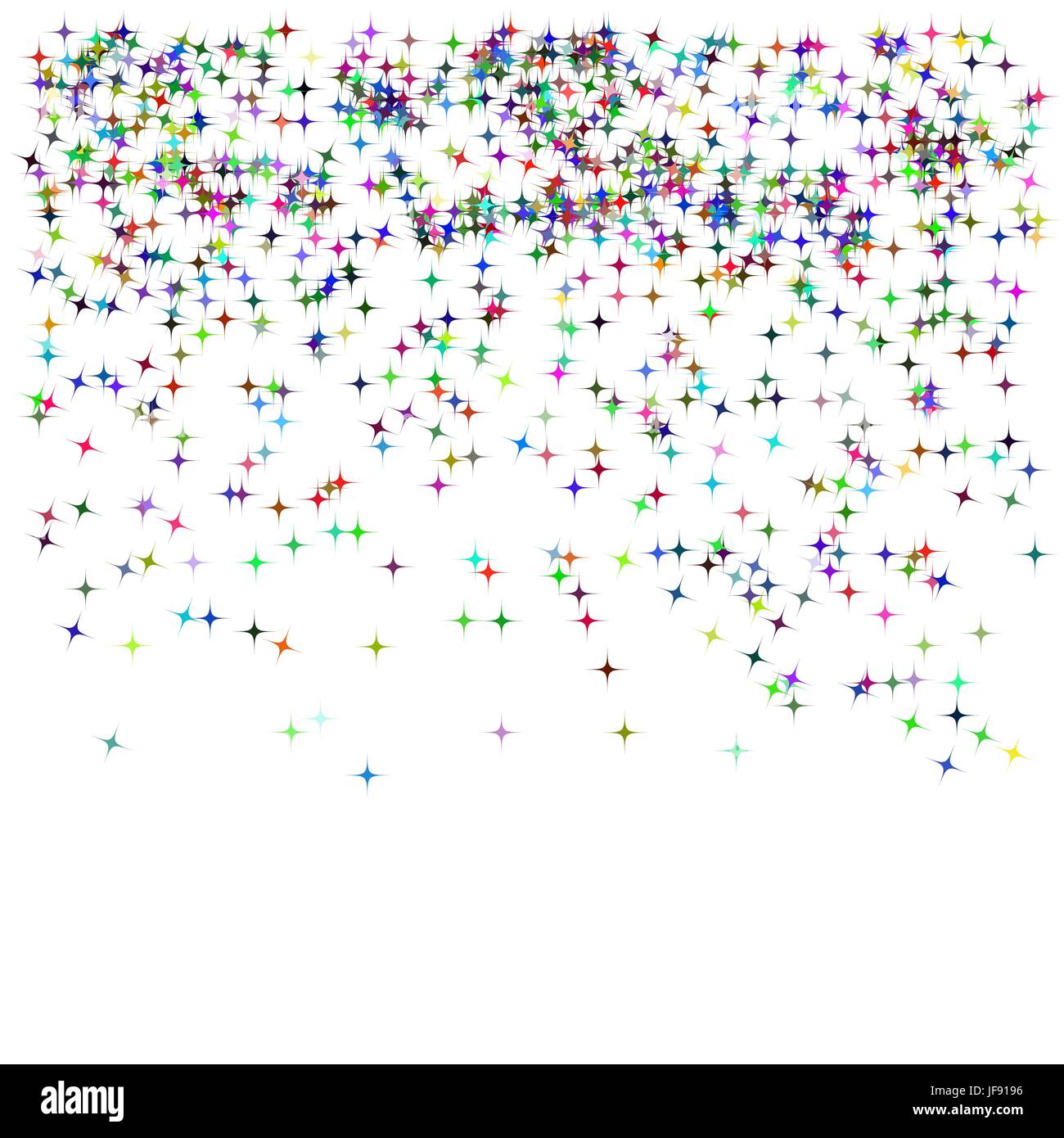 Falling Colorful Confetti Isolated on White Background Stock Vector ...