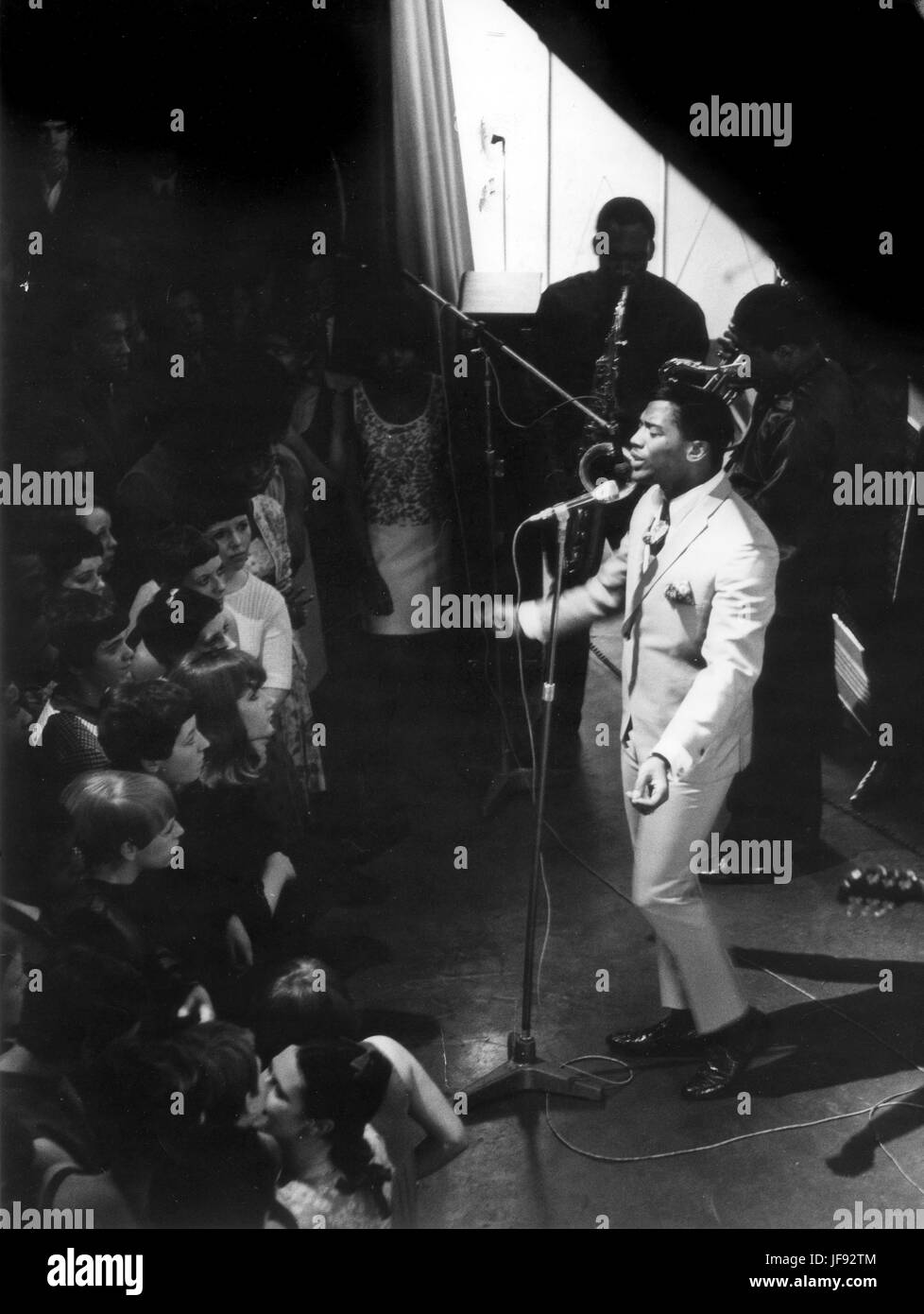 Soul singer Edwin Starr at Queens Ballroom in Wolverhampton 1960s PICTURE BY DAVID BAGNALL Stock Photo