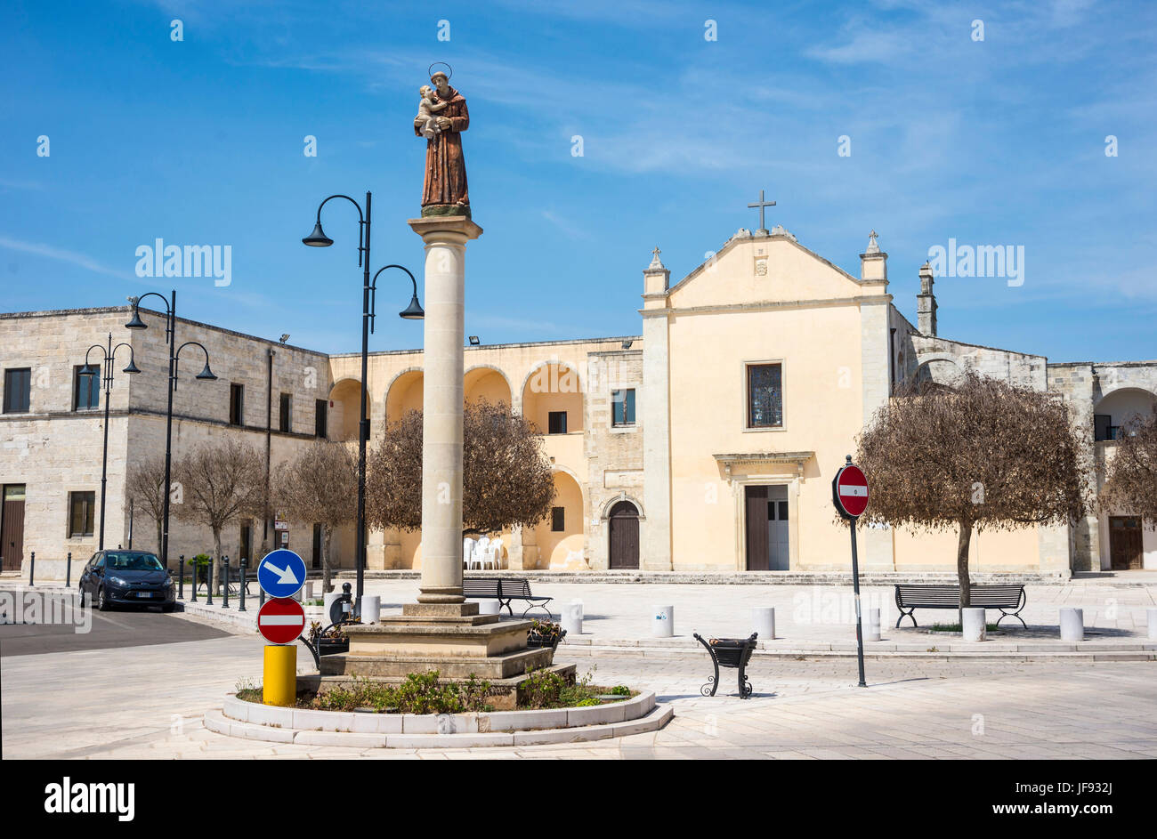 The Piazza 4 Novembre in the village of Minervino di Lecce, Puglia, Italy Stock Photo