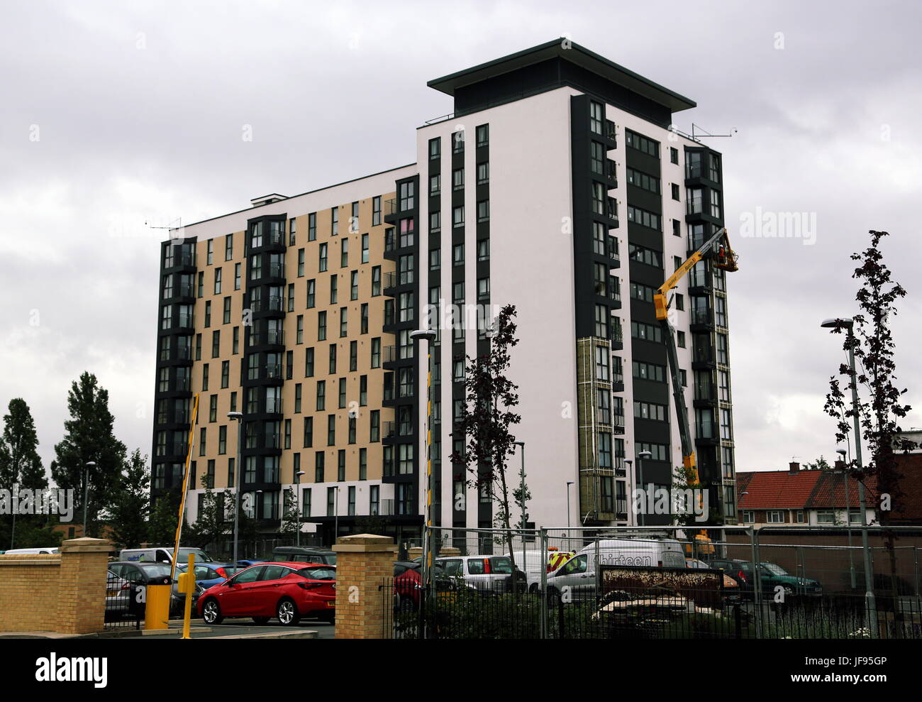 Kennedy Gardens flats in Billingham Stock Photo Alamy