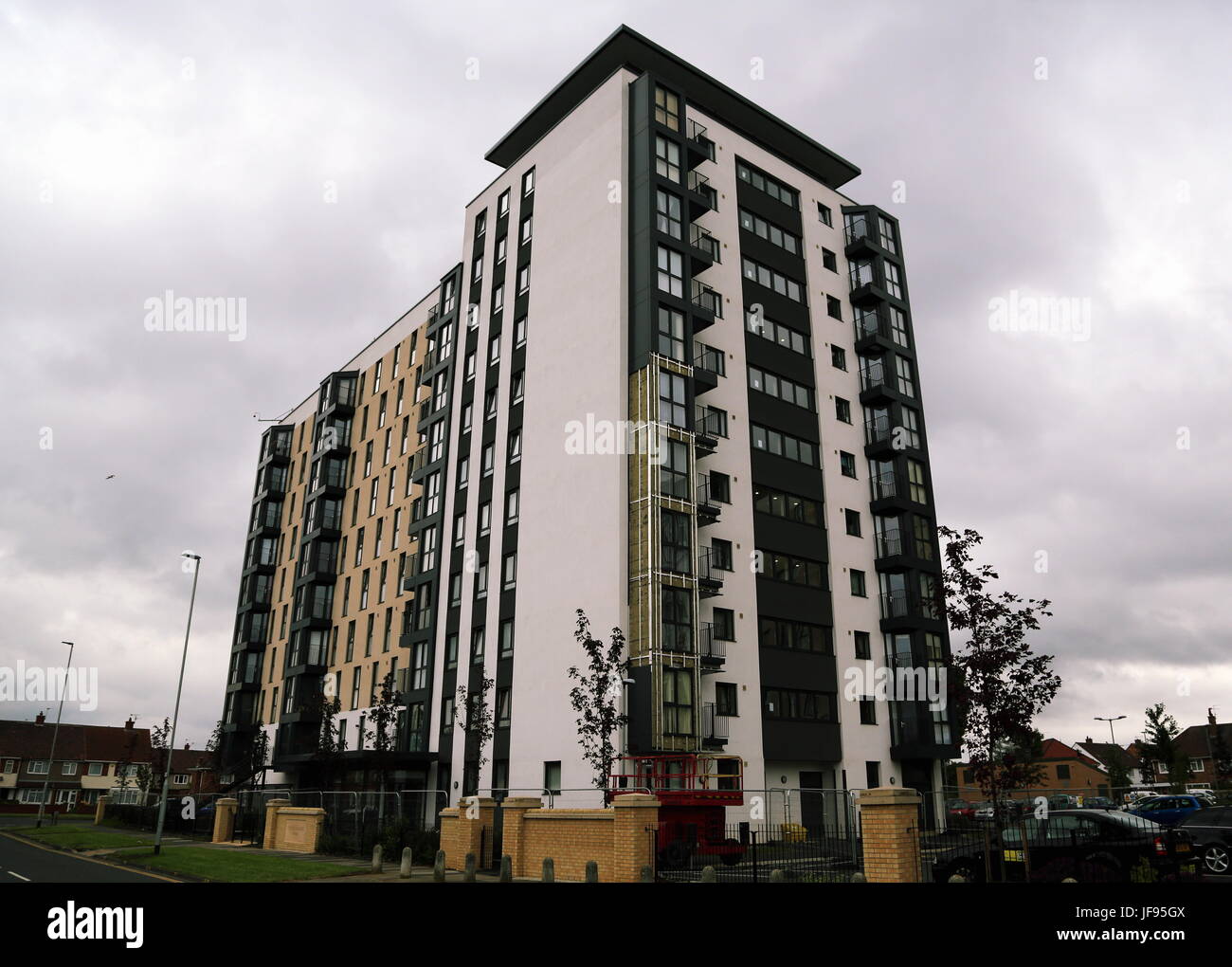 Kennedy Gardens flats in Billingham Stock Photo Alamy