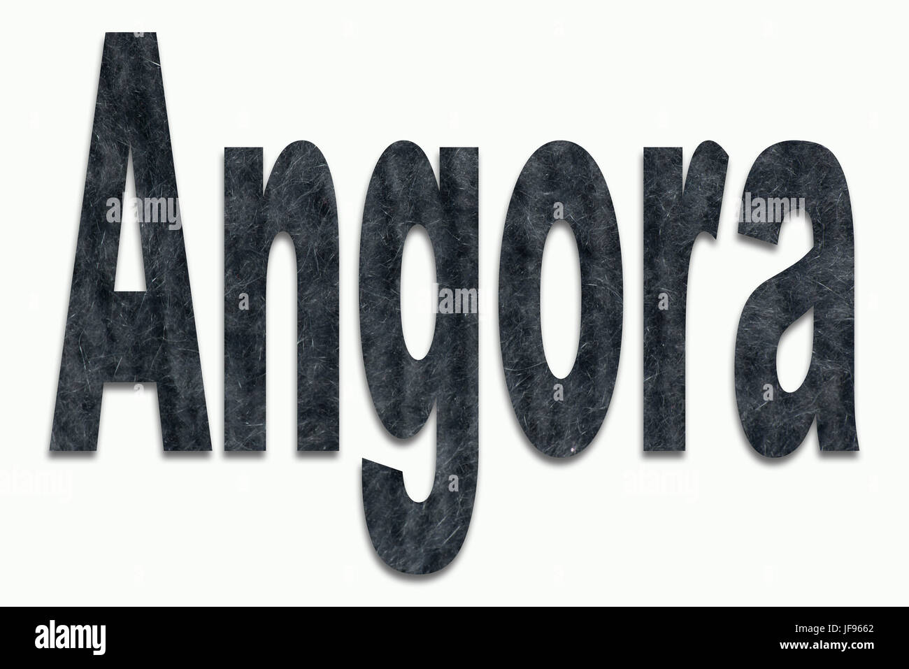 Angora Wool in a font trained Stock Photo