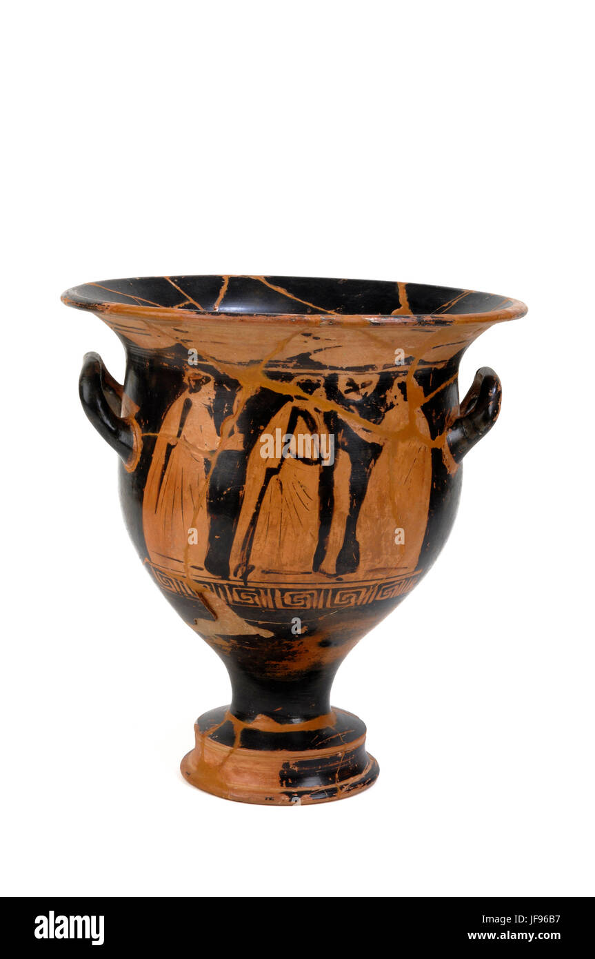 Ancient Greek vase painted with human figures Stock Photo Alamy