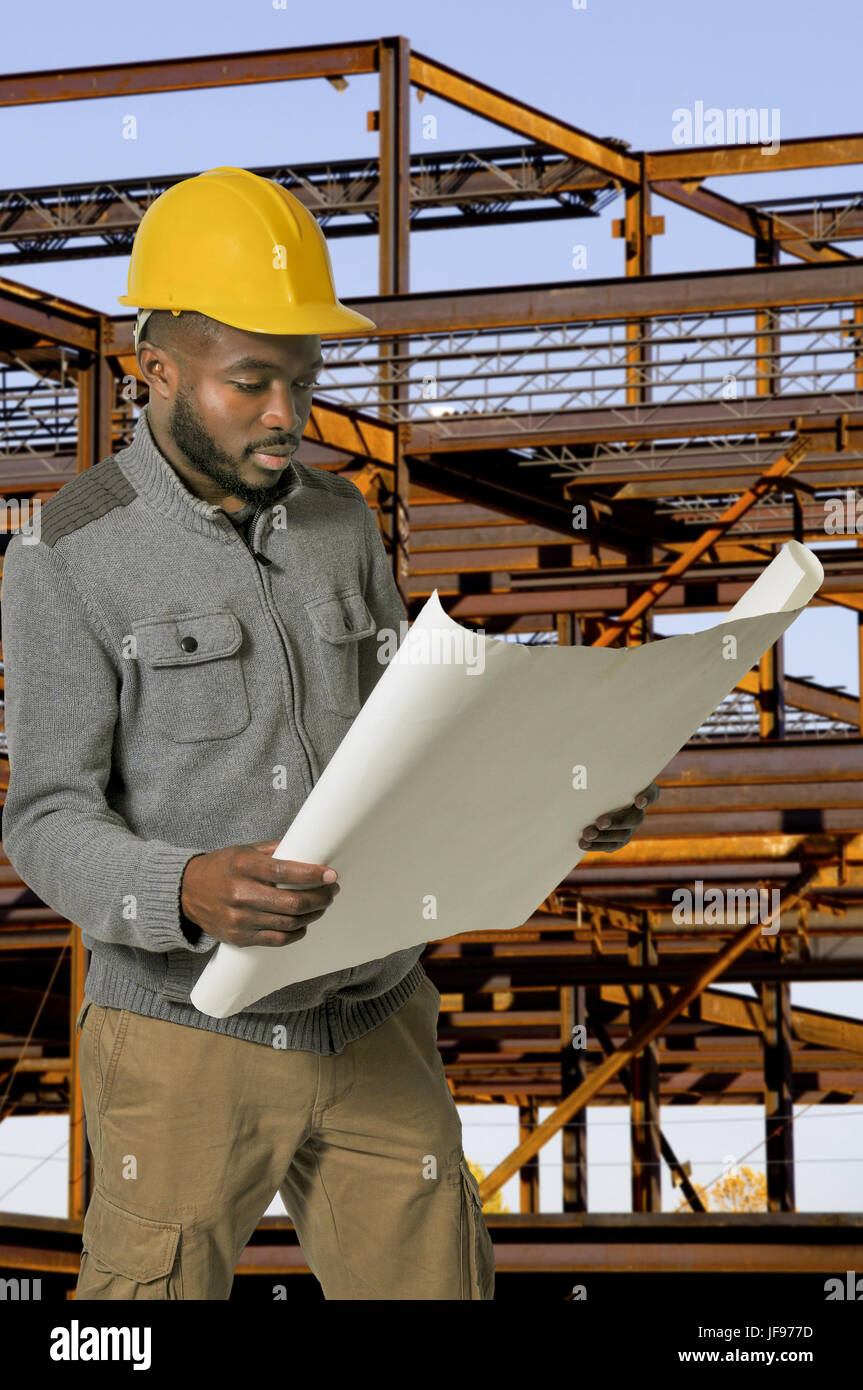 Black Construction Worker Stock Photo - Alamy