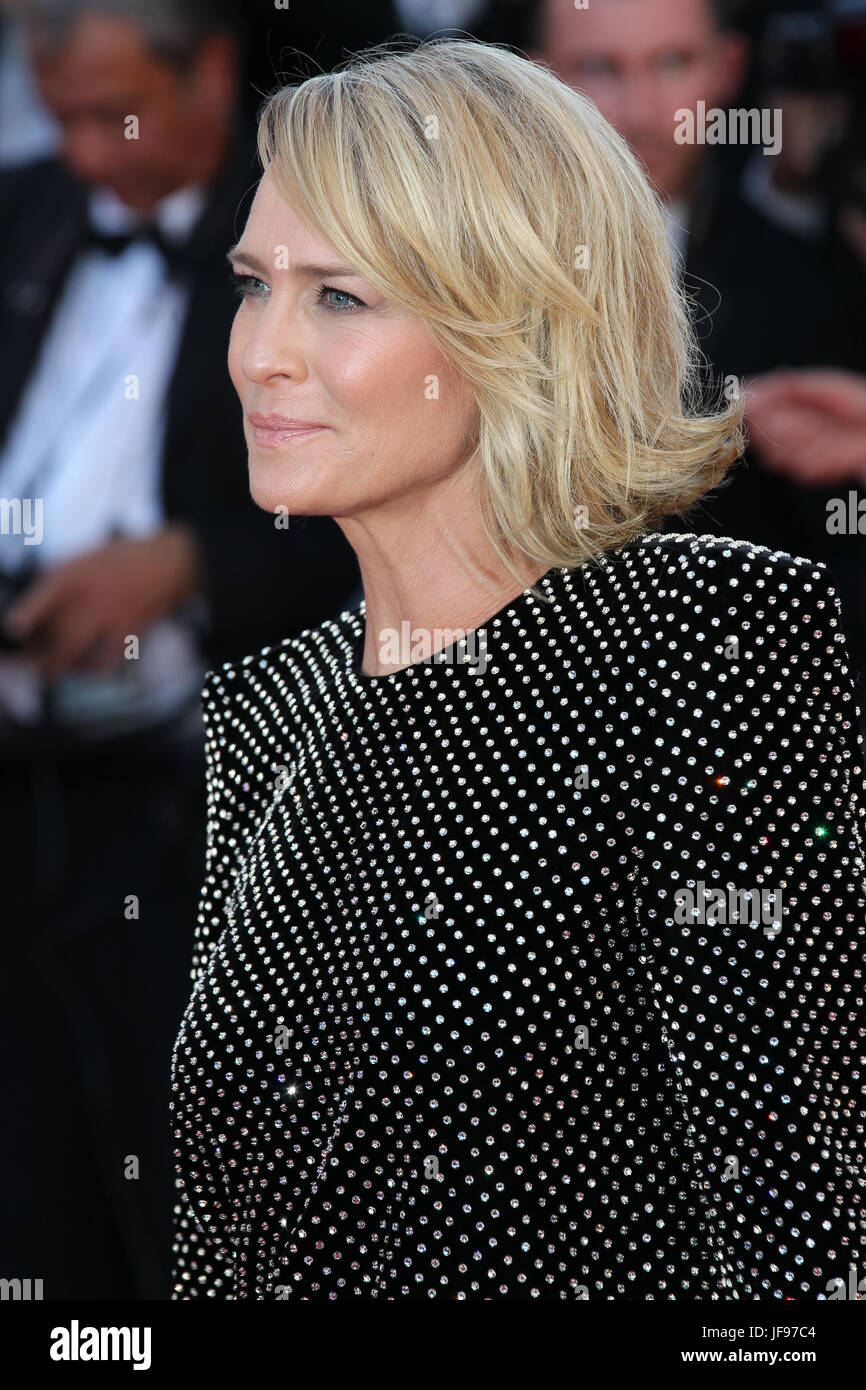 Robin Wright attends the Ismael's Ghosts screening and Opening Gala during the 70th annual Cannes Film Festival at Palais des Festivals on May 17, 2017 in Cannes, France. Stock Photo