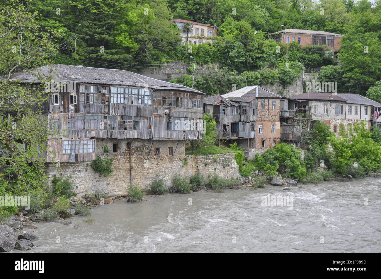 Apartment buildings in Kutaisi, Stock Photo Alamy