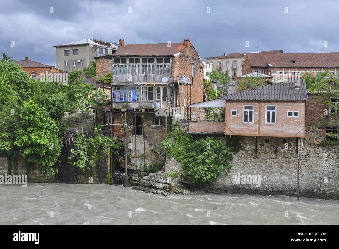 Apartment buildings in Kutaisi, Stock Photo Alamy