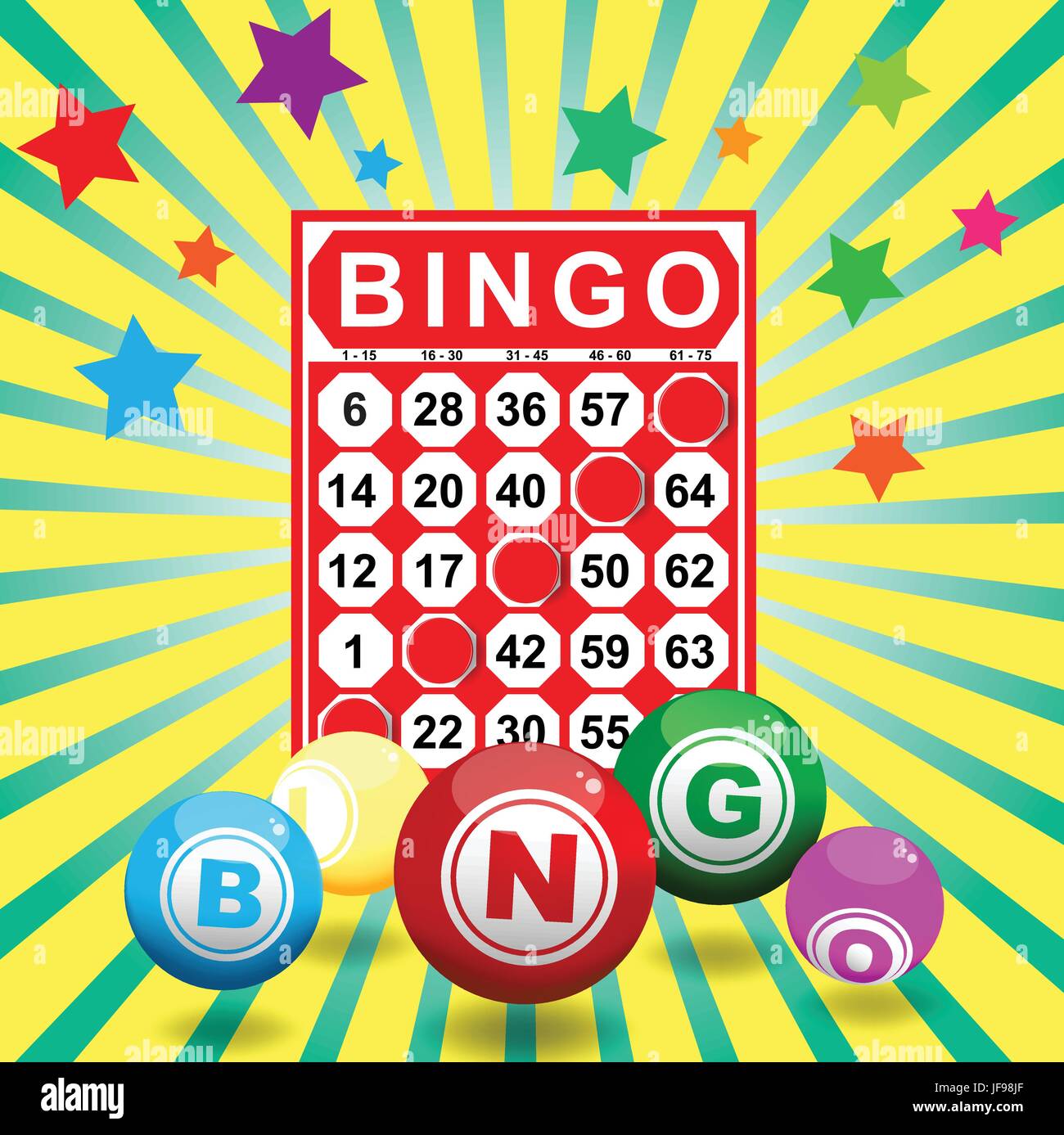 bingo card and ball Stock Vector Image & Art Alamy