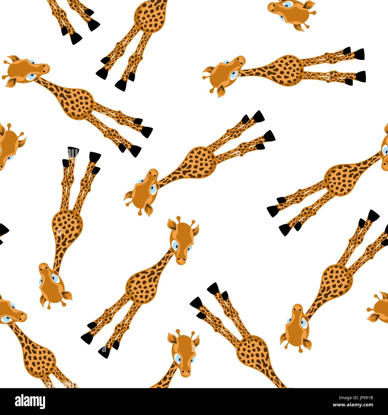 Seamless Funny Cartoon Giraffe Stock Vector Image & Art - Alamy